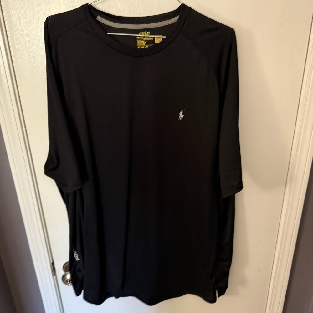4XLT - Polo RL - Black S/S T-Shirt w/ Hidden Pocket